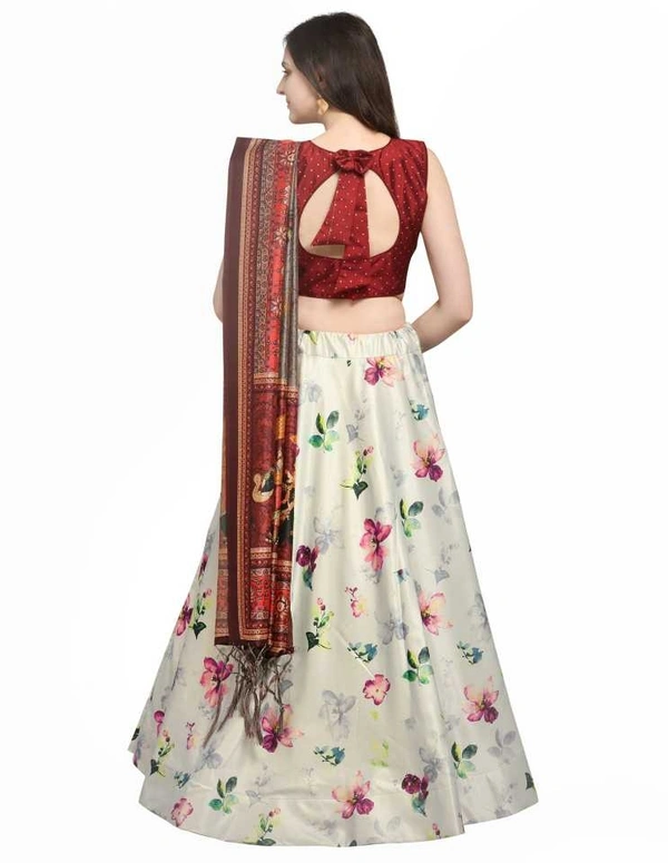 BRISA Women's Printed LEHENAGAS Choli - freesize (semistiched)