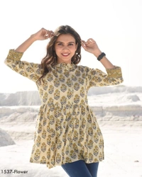BRISA Ruby Printed Cotton Kurtis - M(38)L(40)XL(42)XXL(44)