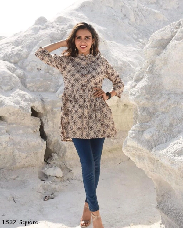 BRISA Ruby Printed Cotton Kurtis - M(38)L(40)XL(42)XXL(44)