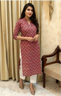 BRISA Cotton Ikkat Printed Kurtis - 38 to 44