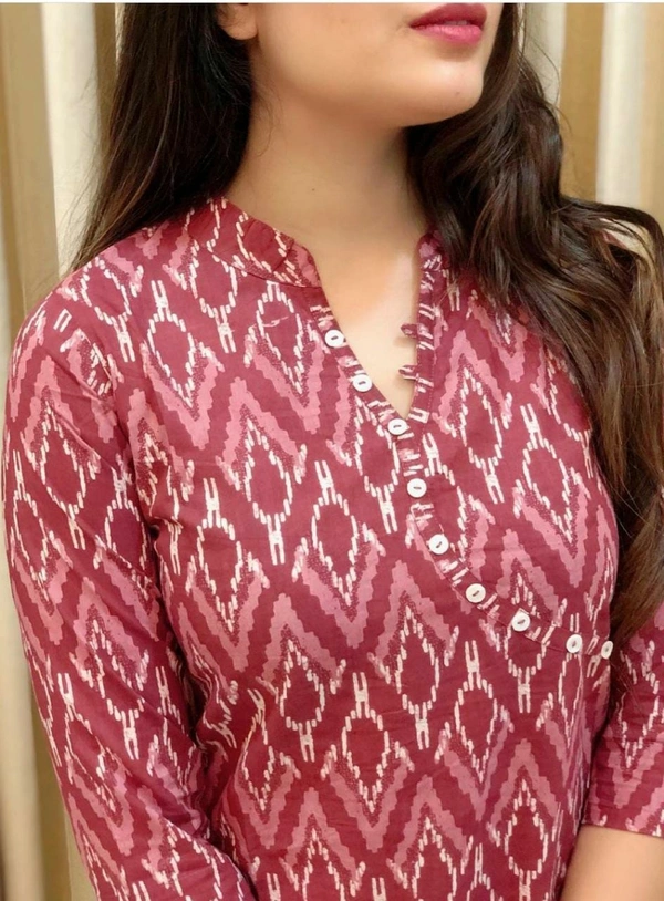 BRISA Cotton Ikkat Printed Kurtis - 38 to 44