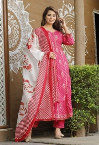 BRISA Printed Anarkali Kurtis - M(38)L(40)XL(42)XXL(44)