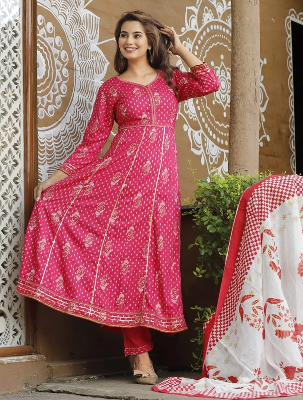BRISA Printed Anarkali Kurtis - M(38)L(40)XL(42)XXL(44)