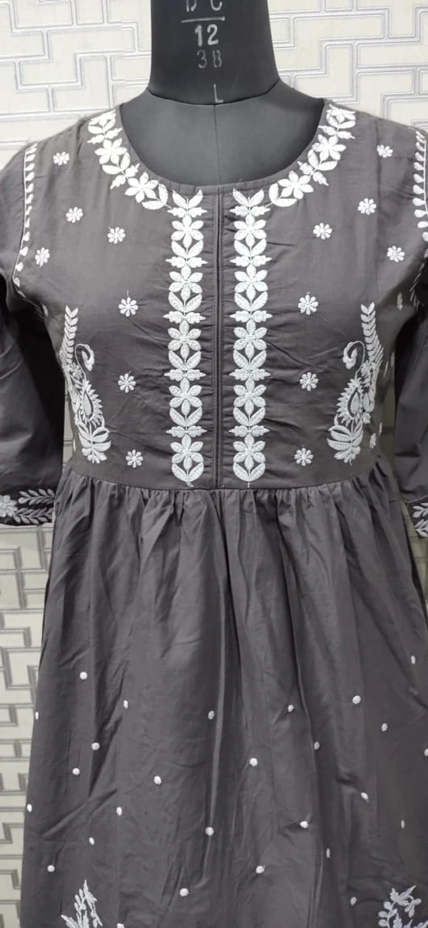 BRISA Long Cotton Embroidery Kurtis - M to XXL