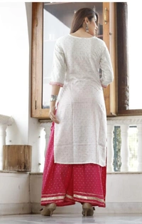 BRISA Rayon Printed Staright Kurti&Palazo - M to XXL