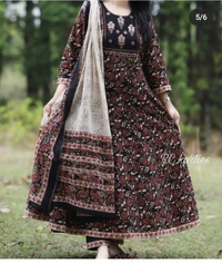 BRISA Printed Full Flair Rayon Kurtis - 38 40 42 44