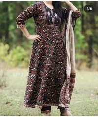 BRISA Printed Full Flair Rayon Kurtis - 38 40 42 44