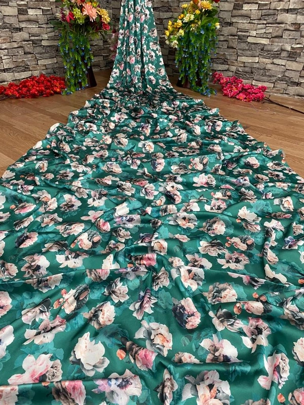 BRISA Satin Printed Silk Sarees