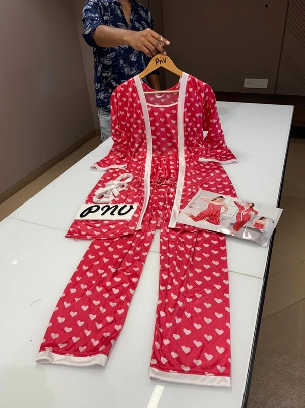 BRISA Dotted Night Dresses - fit upto L