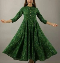 BRISA Women's Designed Rayon Long Frocks  - M(38)L(40)XL(42)XXL(44)