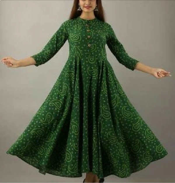 BRISA Women's Designed Rayon Long Frocks  - M(38)L(40)XL(42)XXL(44)