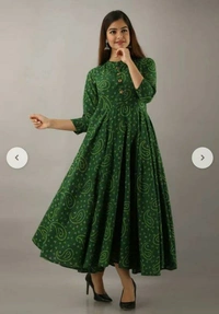 BRISA Women's Designed Rayon Long Frocks  - M(38)L(40)XL(42)XXL(44)