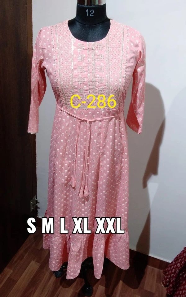 Pure Cotton Long Frocks - S,M,L,XL,XXL