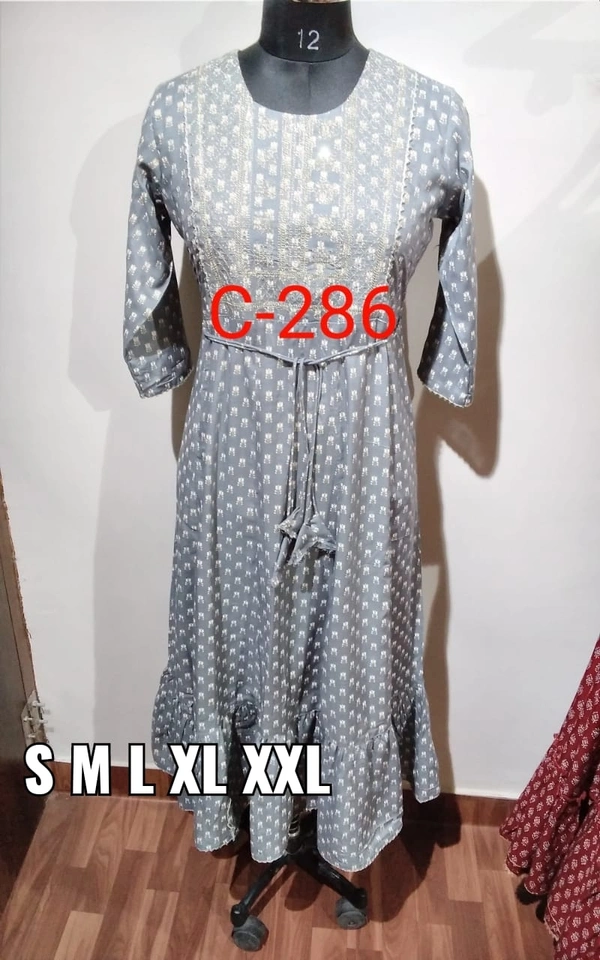Pure Cotton Long Frocks - S,M,L,XL,XXL