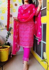 BRISA Cotton Fabric Kurtis&Pants - M(38)L(40)XL(42)XXL(44)