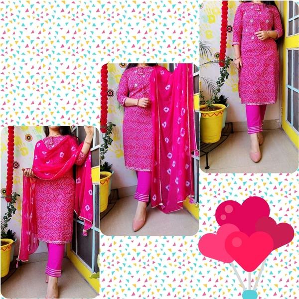 BRISA Cotton Fabric Kurtis&Pants - M(38)L(40)XL(42)XXL(44)