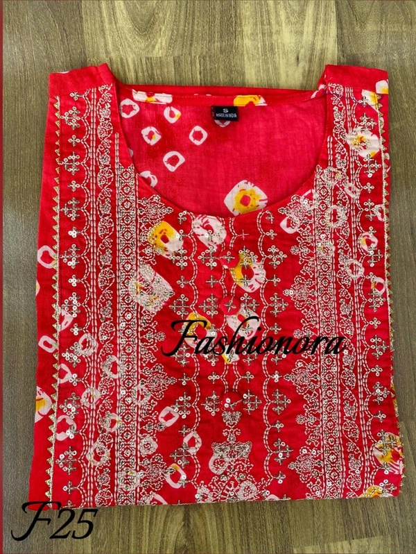 BRISA Designer Embroidery Kurtis&Pants - 38 40 42 44