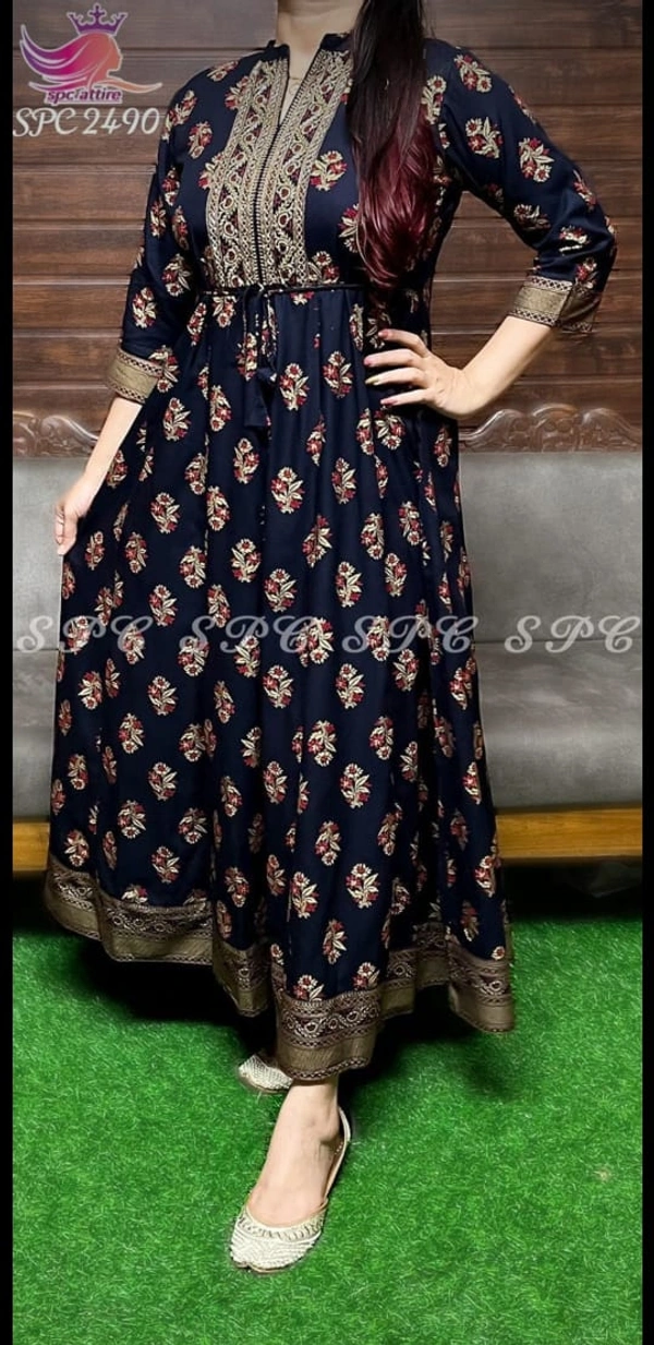 BRISA Printed Premium Rayon Kurtis - 38,40,42,44