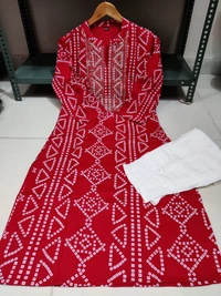 BRISA Zari Dot Printed Long Kurti - 38 40 42 44
