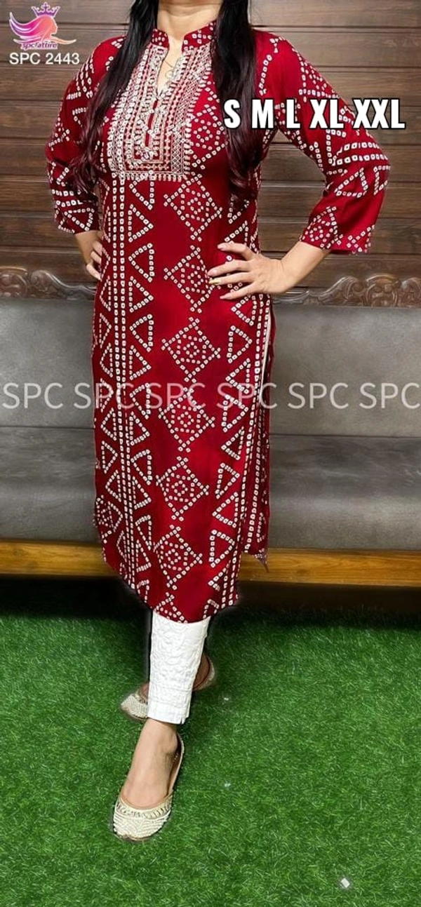 BRISA Zari Dot Printed Long Kurti - 38 40 42 44