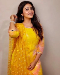 BRISA  Gerorgette Kurti Patiala & Duppatta Set - M(38)L(40)XL(42)XXL(44)