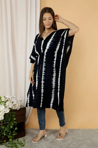 BRISA Soft Rayon Shibori Kaftans - free size