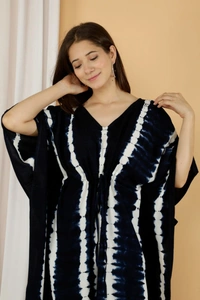BRISA Soft Rayon Shibori Kaftans - free size