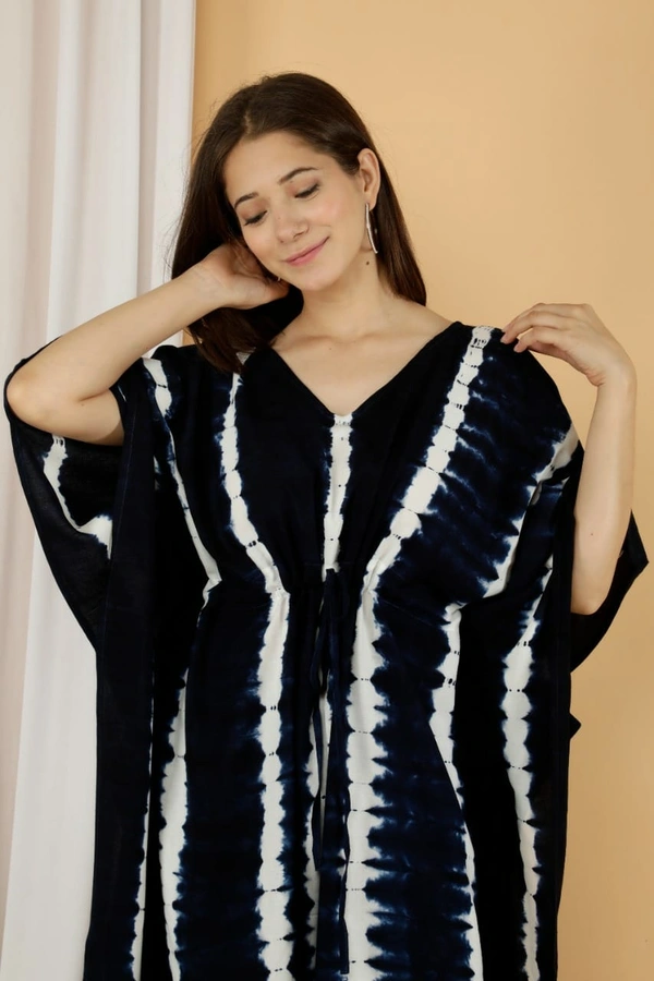 BRISA Soft Rayon Shibori Kaftans - free size