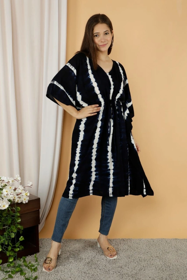 BRISA Soft Rayon Shibori Kaftans - free size