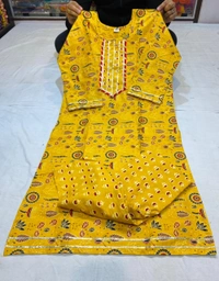 BRISA Cotton Straight Kurti &Pant  - L(40)XL(42)XXL(44)3XL(46)