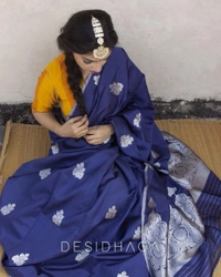 BRISA Women's Soft Lichi Silk Sarees