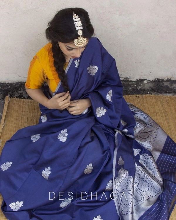 BRISA Women's Soft Lichi Silk Sarees