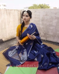 BRISA Women's Soft Lichi Silk Sarees