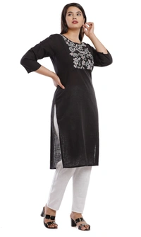 BRISA Women's Heavy Embroidery Cotton Kurtis And Pant - M-38 L-40 XL-42 XXL-44