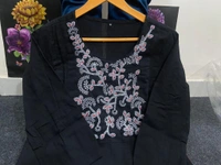 BRISA Women's Heavy Embroidery Cotton Kurtis And Pant - M-38 L-40 XL-42 XXL-44