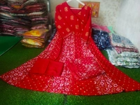 BRISA Rayon Gold Printed Angrakha Kurti& Pant - M 38 L 40 XL 42 XXL 44