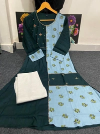 BRISA Double Parted Rayon Kurti&Pant - M 38 L 40 XL 42 XXL 44