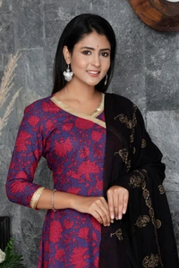 BRISA Heavy Rayon Kurti+Pant+Duppatta - M 38 L 40 XL 42 XXL 44