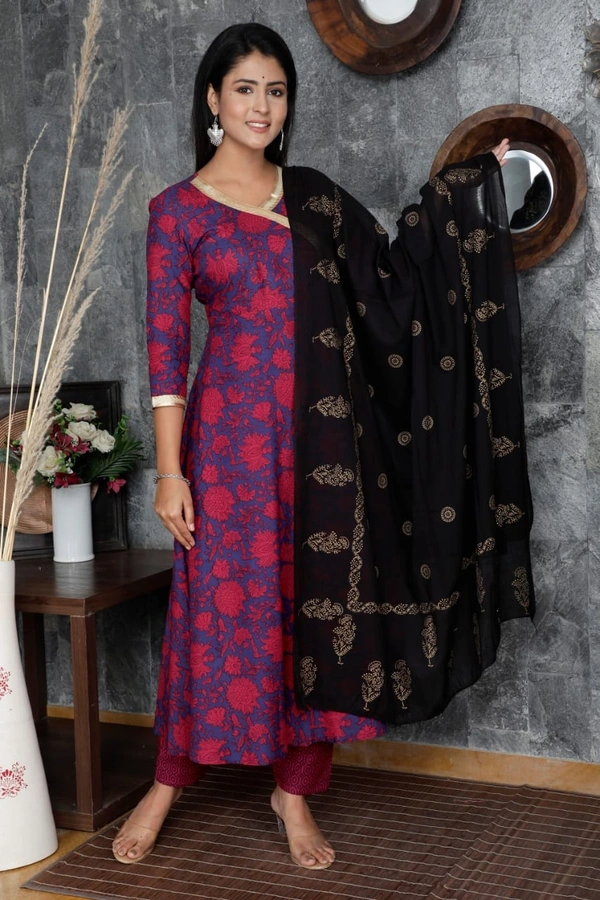BRISA Heavy Rayon Kurti+Pant+Duppatta - M 38 L 40 XL 42 XXL 44