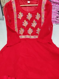 BRISA Georgette Kurti Pant And Dupatta - M-38 L-40 XL-42 XXL-44