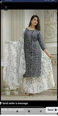 BRISA Beautiful Rayon Kurti Skirt Dupatta Set - M(38)L(40)XL(42)XXL(44)
