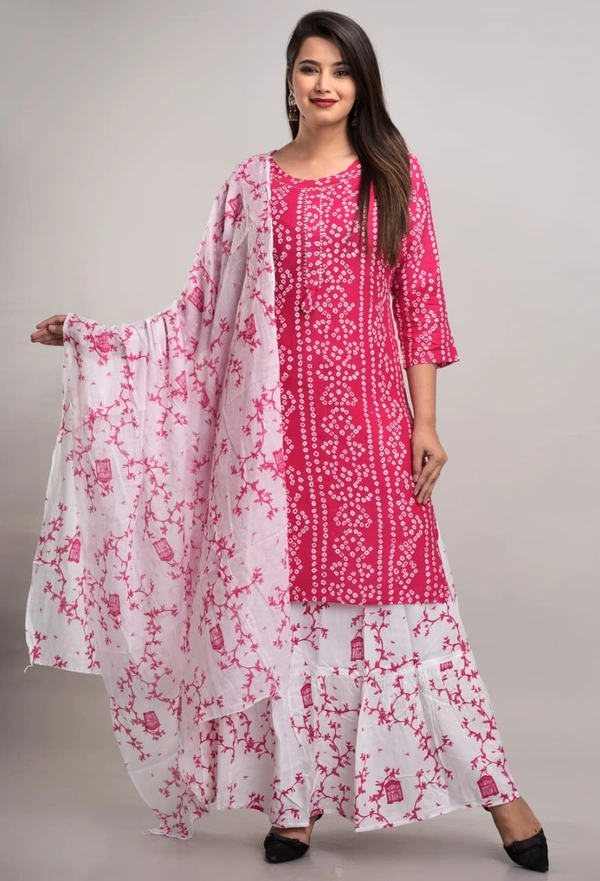 BRISA Beautiful Rayon Kurti Skirt Dupatta Set - M(38)L(40)XL(42)XXL(44)