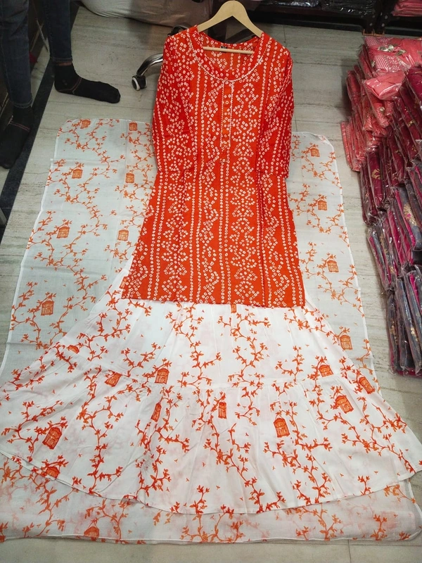 BRISA Beautiful Rayon Kurti Skirt Dupatta Set - M(38)L(40)XL(42)XXL(44)