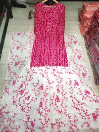BRISA Beautiful Rayon Kurti Skirt Dupatta Set - M(38)L(40)XL(42)XXL(44)