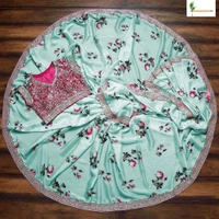 BRISA Beautiful Satin Silk Sarees And Blouse