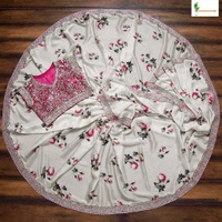 BRISA Beautiful Satin Silk Sarees And Blouse