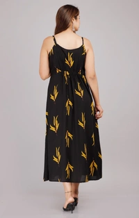 BRISA Heavy Printed Strapy Fit&Flare Dress - M(38)L(40)XL(42)XXL(44)