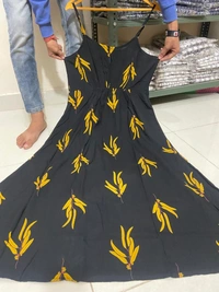 BRISA Heavy Printed Strapy Fit&Flare Dress - M(38)L(40)XL(42)XXL(44)