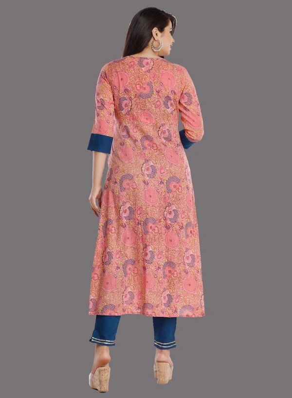 BRISA Cotton Printed Kurti&Pant - M(38)L(40) XL(42)XXL(44)