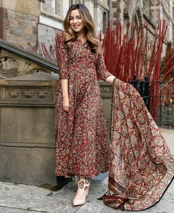 BRISA Rayon Cotton Fabric Kurti Pant &Dupatta - M 38 L 40 XL 42 XXL 44